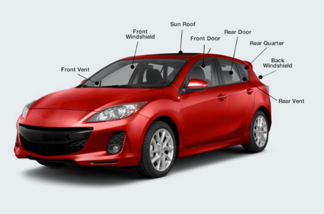 Vehicle Glasss diagram